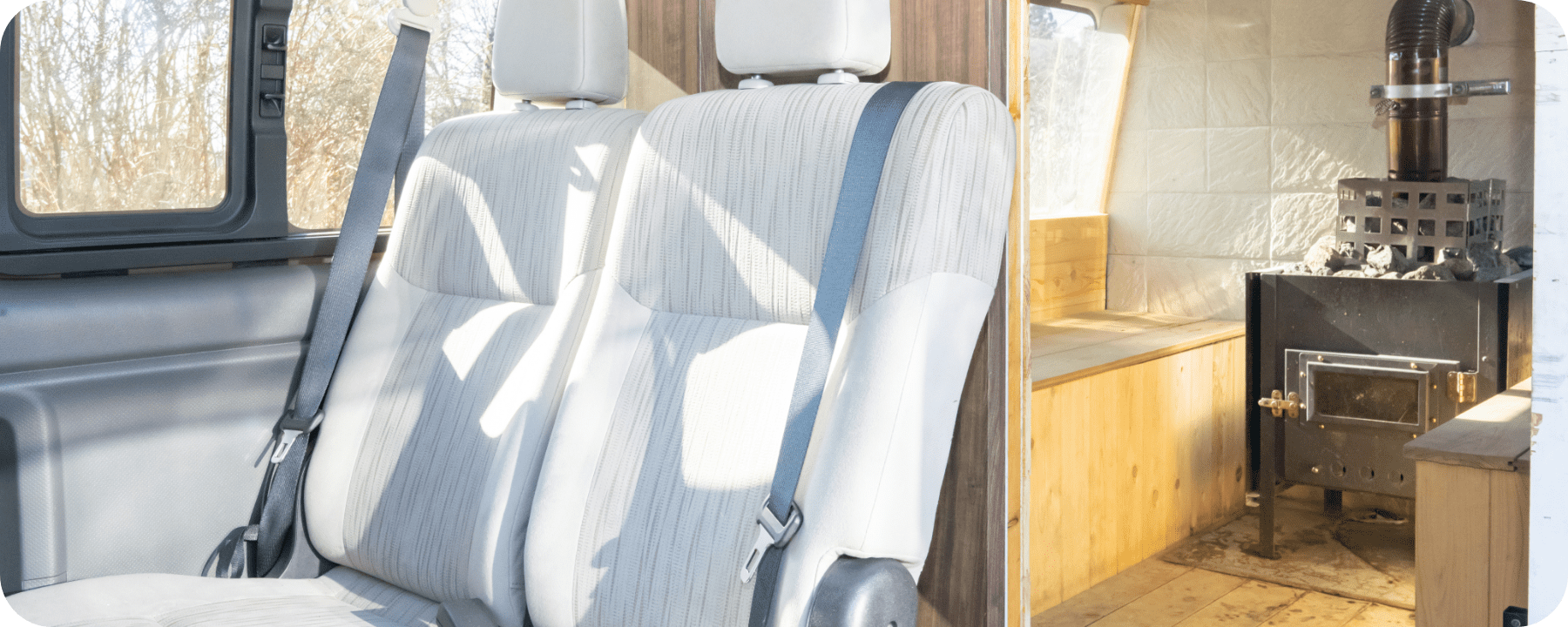 サウナカー内の写真